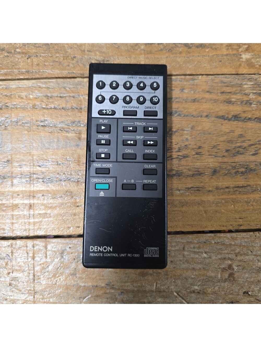 Denon Remote Control (RC-1300) Black / Silver for Denon DCD-1300 vint 1985-1987